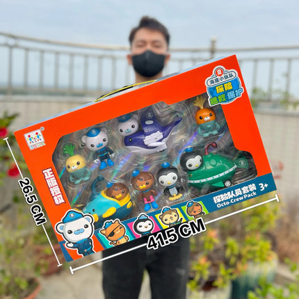 Barnacles Kwazi Peso Dashi Anime Action Figurine A Set Of Octonauts Figure Shield Abs Child'S Enlightenment Xmas Toys Model Doll