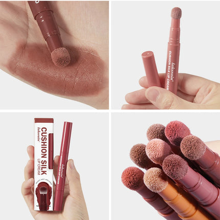 Lakerain Matte Blush Rotating Lipstick Multi-functional Lip Mud for Lips and Cheeks Long-lasting Waterproof Velvet Lip Gloss