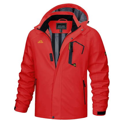 TACVASEN Spring Autumn Lightweight Jackets Mens Mesh Lined Waterproof Rain Jacket Outdoor Fishing Hiking Jacket Male Windbreaker