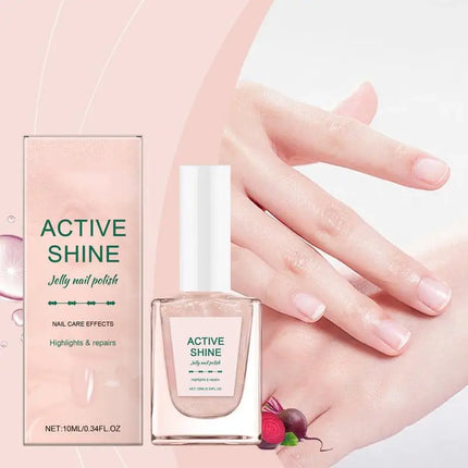 10ml Jelly gel polish Ultra-Shiny 2 in 1 Nude Gel Polish Jelly Amber Gel Nail Polish for Girls Women Quick Dry Nail Strengthener