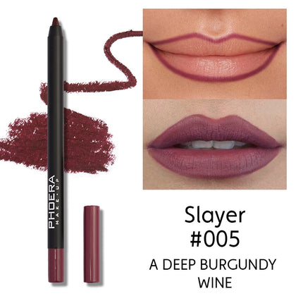 12 Colors Matte Lip Liner Pencil Sexy Red Contour Tint Lipstick Pen Lasting Non-stick Cup Lipsticks Moisturising Lips Cosmetics