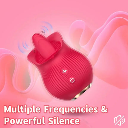 1pc Rose Vibrator Toy Female, Rose Sex Toys for Women, Blowjob Tongue Clitoral Stimulator Toys with 12 Modes for Women Masturbation, Clitoral Stimulator for Women Pleasure, Adult Sex Toys