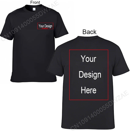 Men's Personalized Cotton T-shirt Custom Text Name Tsihrts Add Your Own Message Fashion men tshirt bigger size 4XL 5XL