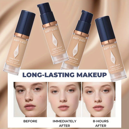3Pcs/Set Full Coverage Concealer Foundation Long Lasting Waterproof Matte Finish Dark Spots Tattoos Travel Size Cosmetics