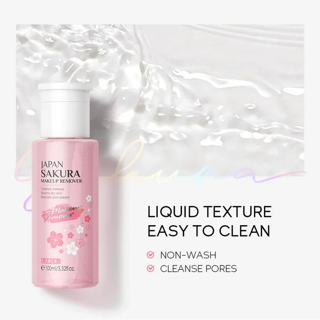 Makeup Remover Gentle Facial Cleansing Water Soothing Micellar Solution for Sensitive Skin, Travel Remover Face Skincare 100ml