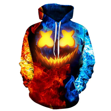 Funny Mens Halloween Smiling Face Hoodie 3d Print  Men Hooded Sweatshirt Men's Clothing Men Oversized  Sweatshirts Hoodie