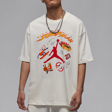 Nike Official Jordan Men's Soft Skin-Friendly Breathable Round Neck T-Shirt HJ3965-133