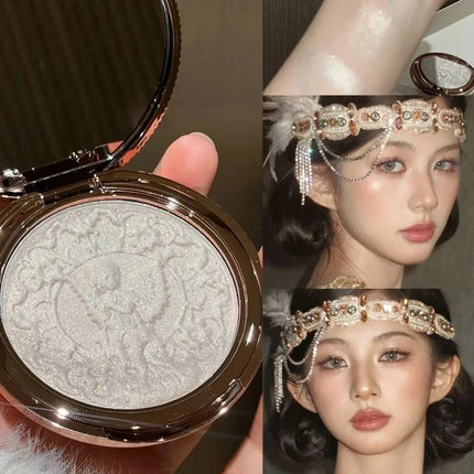Diamond High gloss Highlighter Palette powder Natural Long-lasting Brighten Contour Radiant Skin Multi-Use Face Eye Cheek Makeup
