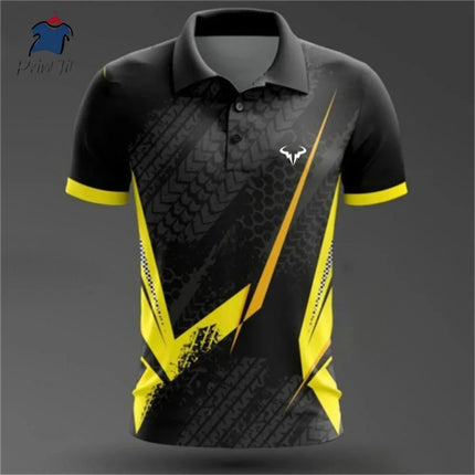 Summer polo shirts, golf shirts, buttoned breathable, quick-drying, sweat-absorbing short-sleeved men's clothing, summer sports
