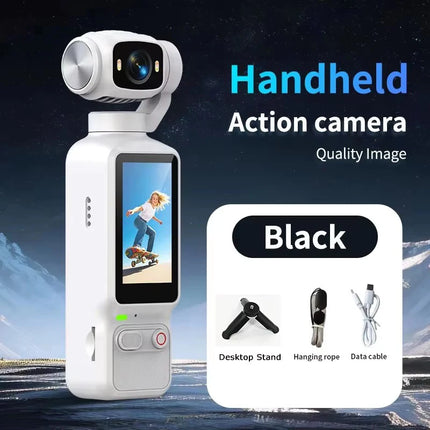 HD 1080P Portable Action Camera With Desktop Stand For Vlog YouTube Girls Entry Video Recording Record Life Action Cameras Cam