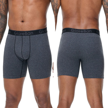 4pcs Set Mid-Long Boxer Shorts Men's Underwear Cotton Breathable Male Underpants for Men Homme Boxershorts Slips Soft Panties