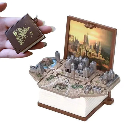 3D Magic Castle Mystery Hidden World Foldable Book Keychain Pop Up Surprise Pop Finger Handheld Game Children Stress Relief Toy