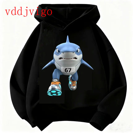 Hoodie 67 Six Seven Clothing Steal A BrainRot Cartoon Girls Boy Hooded Italian Brainrot Sweatshirt Children Korean Tops Girls