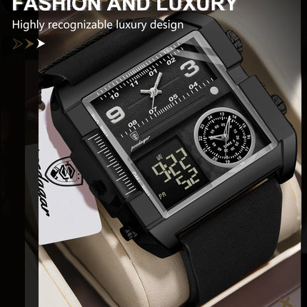 POEDAGAR Fashion Sports Digital Male Wristwatch Date Week Waterproof Luminous Casual Men Clock Electronic Men's Quartz Watches