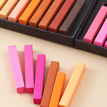 Professional Soft Pastel Sticks Set - 48/36 Vibrant Colors & High Pigment - Premium Artist Chalk for Blending, Layering, Mural A
