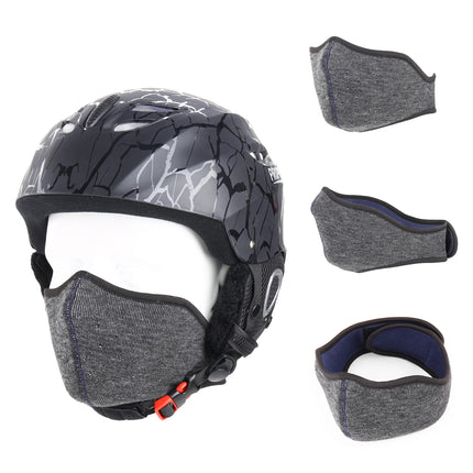 Fashion Winter Thermal Balaclava Full Face Mask Skiing Hat Bandana Hat Windproof Snowboard Scarves Women's Men Helmet Cap Black