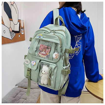 Fashion Girls Backpack New Large Capacity Korean Style Women Backpacks Cute Student School Backpack Versatile Women's Bag
