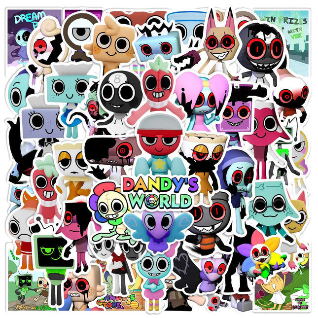 50PCS Dandys World Stickers Decals For Phone Laptop Suitcase Notebook Skateboard Waterproof Stickers