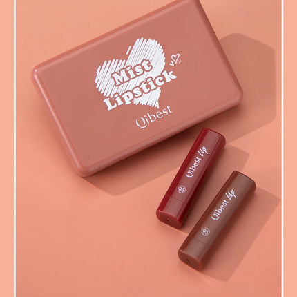 QIBEST Tapered Gradient Lip Liner Makeup Sets Matte Nude Brown Red Lipstick Waterproof Contouring Lipliner Lasting Makeup Kits