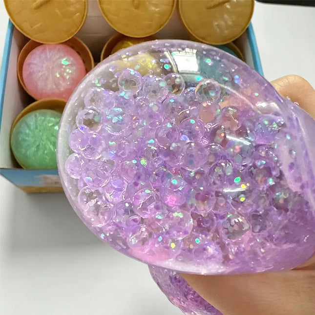 Glitter Dumpling Glitter Dumpling Squishy with Box Dumplings Sensory Squeeze Toy for Stress Relief