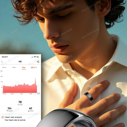 New ECG Smart Ring Men Women Bluetooth Blood Heart Rate Blood Oxygen Health Monitoring Multi Sports 5ATM Waterproof smartring