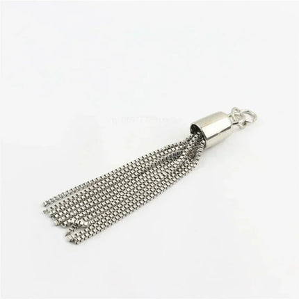 Metal Decoration Buckle Tassel Pendant Keychain for Handbag Purse Fashion Hardware Accessories DIY Crafts Decor Tassel Bag Chain
