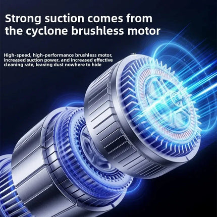 17000PA Car Vacuum Cleaner Rechargeable High Power Mini Vacuum Cleaner with LED Light Portable Cordless Compressed Air Duster