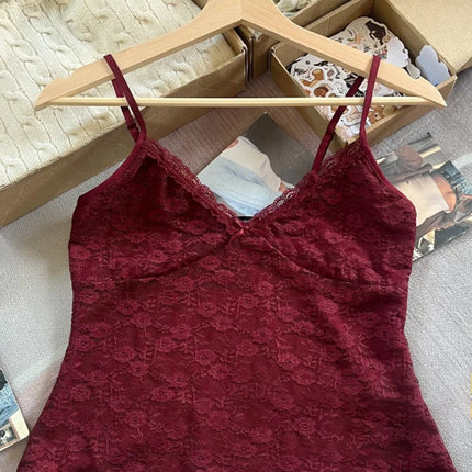 Floral Print Bow V Neck Camis Women Chic Lace Trim Sleeveless Slim Crop Tops Vest Sweet Casual Fashion Raw Hem Tank Top Y2k New
