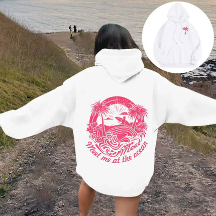 2026 Women's Letter Graphics Printed Hoodie Autumn Winter Hoodies Long Sleeved Fashion Casual HipHop Sweatshirt Harajuku Unisex