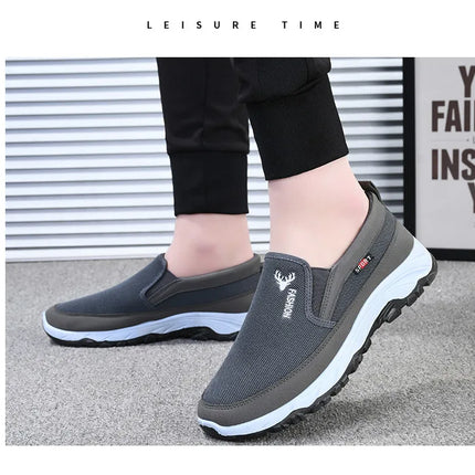 Men's Tennis Shoes Warm Breathable Soft-Soled Non-Slip Casual Shoes Plus Velvet Comfortable Slip-On Walking Winter Vulcanized Shoes