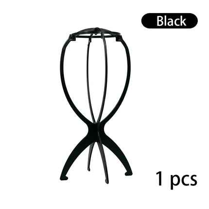 1Pcs Wig Stand Plastic Hat Display Wig Head Holders 17x36Cm Mannequin Stand Portable Folding Wig Stand Pink Hair Display Tools