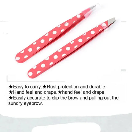Mini Hair Removal Tweezers Stainless Steel Eyebrow Tweezers Pink Point White Tip Point Face Harmless Makeup Beauty Tool