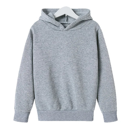 Spring and Autumn Kids Hot selling Hoodies 2-12 Year Old Boys and Girls Casual Hoodies Top Solid Color Sports Hoodies