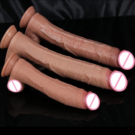 3Colors Fake Thick Penis Realistic Soft Double Silicone Big Dildo Vaginal Masturbation Suction Cup Cock Woman Man Anal Sex Toy
