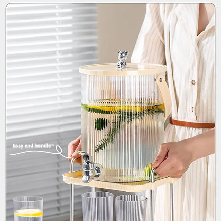 New luxury cold water bottle kettle with faucet Japanese large-capacity household fruit tea drinks cold water bucket picnic set
