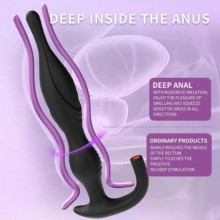 Silicone Inflatable Butt Plug Removable Pump for Anal Stretch Large Anal Plug Anal Trainer Anal Dildo Buttplugs Anal Sex Toys