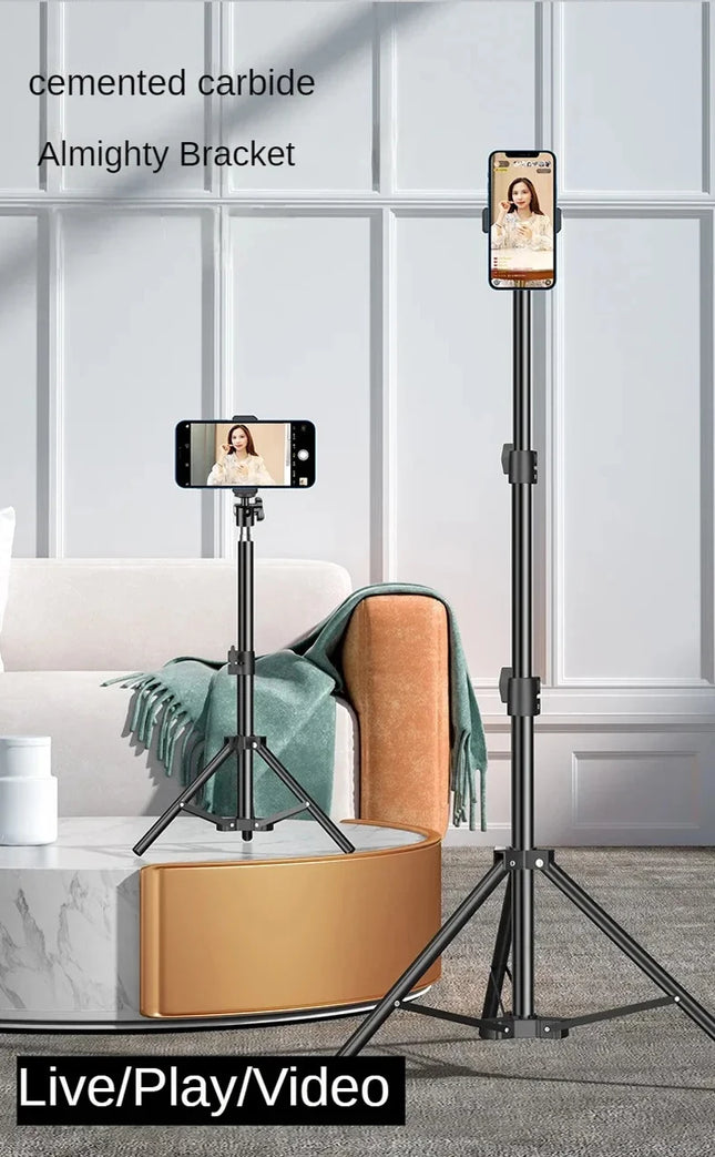 160cm Live Broadcast Photo Tripod Stand Camera Anchor Video Selfie Light Stand Metal Mobile Phone Holder