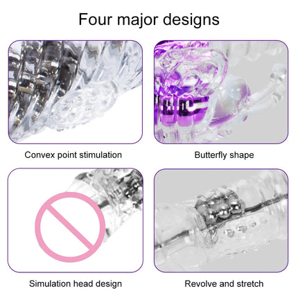 Rabbit Vibrator Telescopic Dildo Vibrator G-Spot Clit AV Stick Stimulator Vaginal Massager Sex Toys for Women Female Rechargable
