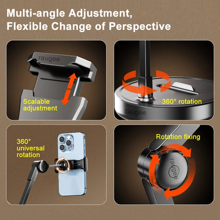 Phone Holder Portable Folding Multi-Angle Adjustable Stand for Cell Phone Height Adjustable Phone Bracket for Live Broadcast