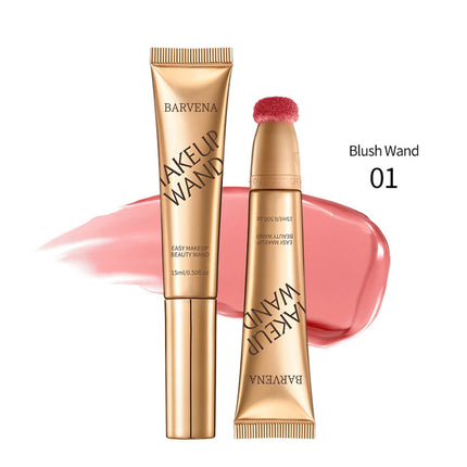 Multifunctional makeup pen blush highlight contouring pen sponge head pearl gloss fine flash brightening beauty stick