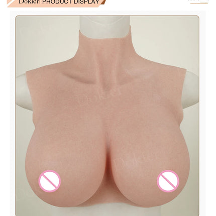 Dokier Realistic Silicone Breast Forms Fake Boobs Tits Shemale Transgender Sissy Drag Queen Crossdresser Breastplates Cosplay