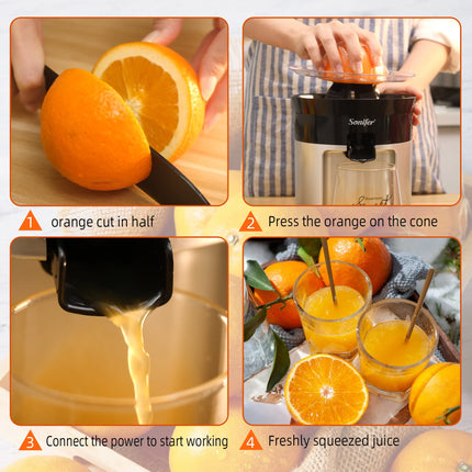 Portable Orange Juicer Machine 30W Citrus Juicer Maker Extractor Machine Home Kitchen Lemon Pomegranate Fruit Squeezer Sonifer