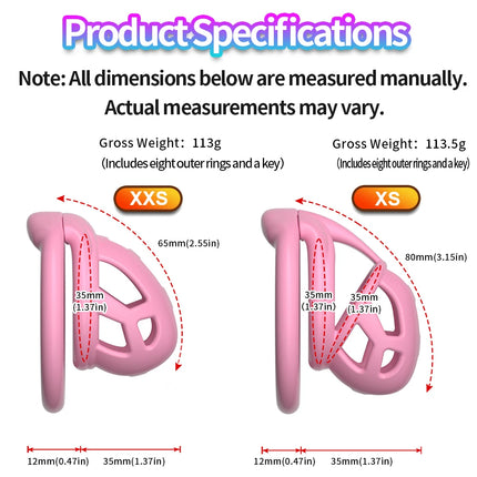 Male Chastity Cage Device Lock Belt Set Flat And Curved Rings ABS Material Removable Metal Lock Training Urethral Opening