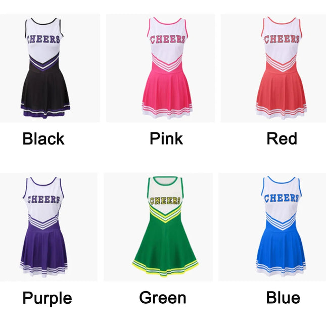 Summer Cheerleading Performance Costumes Gymnastics Dancing Dress Girls School Party Uniform Socks Suit Family Matching Clothing