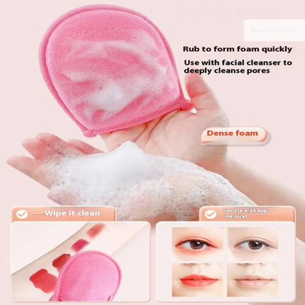 NewFace Wash Makeup Remover Puff Suitable For Home Or Travel Mitten Face Cleansing Cloth Glove Towel Bath Soft Bubble Mild Pad