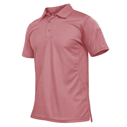 TACVASEN Summer Colorful Fashion Polo Tee Shirts Men's Short Sleeve T-shirt Quick Dry Team Work Green T-Shirt Tee Tops Clothing