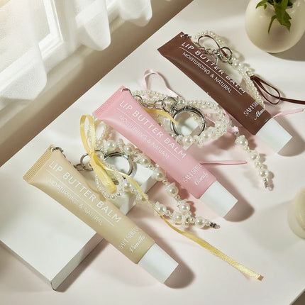 Hose Pearl Chain Lip Butter Balm Glaze Waterproof Lasting Gloss Moisturizing Water Light Mirror Lipstick Shine