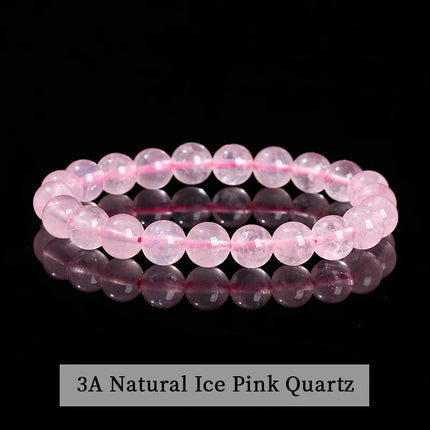 JD 6 8 10mm Natural Stone Beaded Bracelet Obsidian Fluorite Quartz Jasper Healing Beads Bangles Women Men Stretch Yoga Jewelry