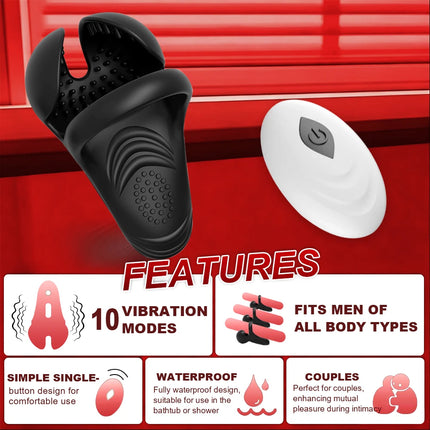 APP Twisting Vibrating Cock Ring G-Spot Stimulator Penis Ring Clitoral Penis Sleeve Extender Couples Vibrator for Men Women