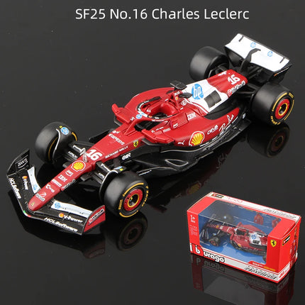 Bburago 1:43 F1 Alloy Car Model 2025 Season Formula Racing Die Cast Toy SF25 RB21 W16 MCL39 Red Bull Mercedes Ferrari McLaren